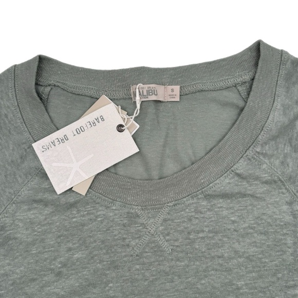 Barefoot Dreams® Malibu Collection® Linen Raglan Tee women’s small - Picture 4 of 5